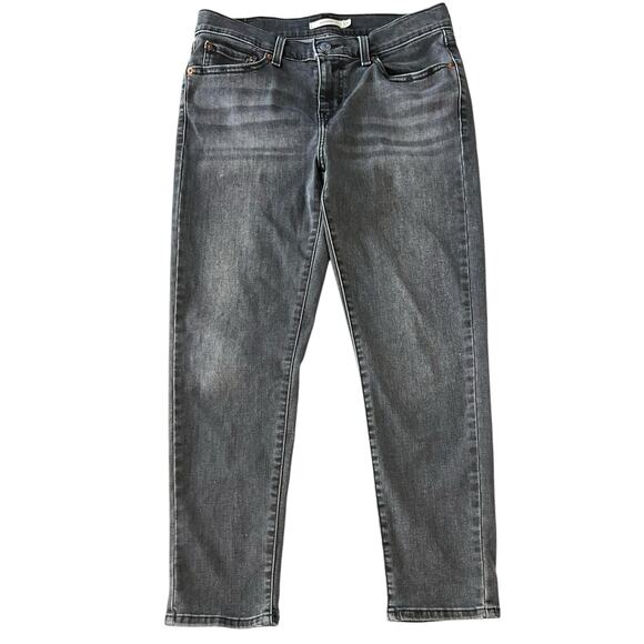 Levi's Women's BOYFRIEND MID RISE JEANS Washed Black Size 28 - Picture 1 of 8